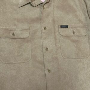 Ralph Lauren Men's Camel Button-Up shirt medium